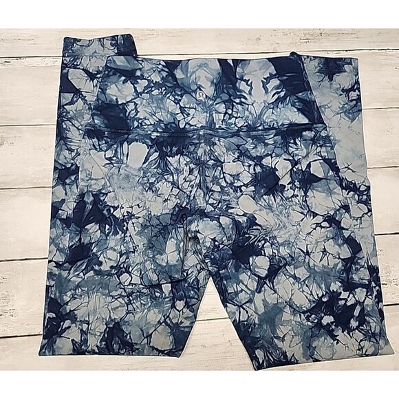 Lululemon Wunder Under High Rise Legging Blue Tie Dye Women's 2 - Picture 1 of 10